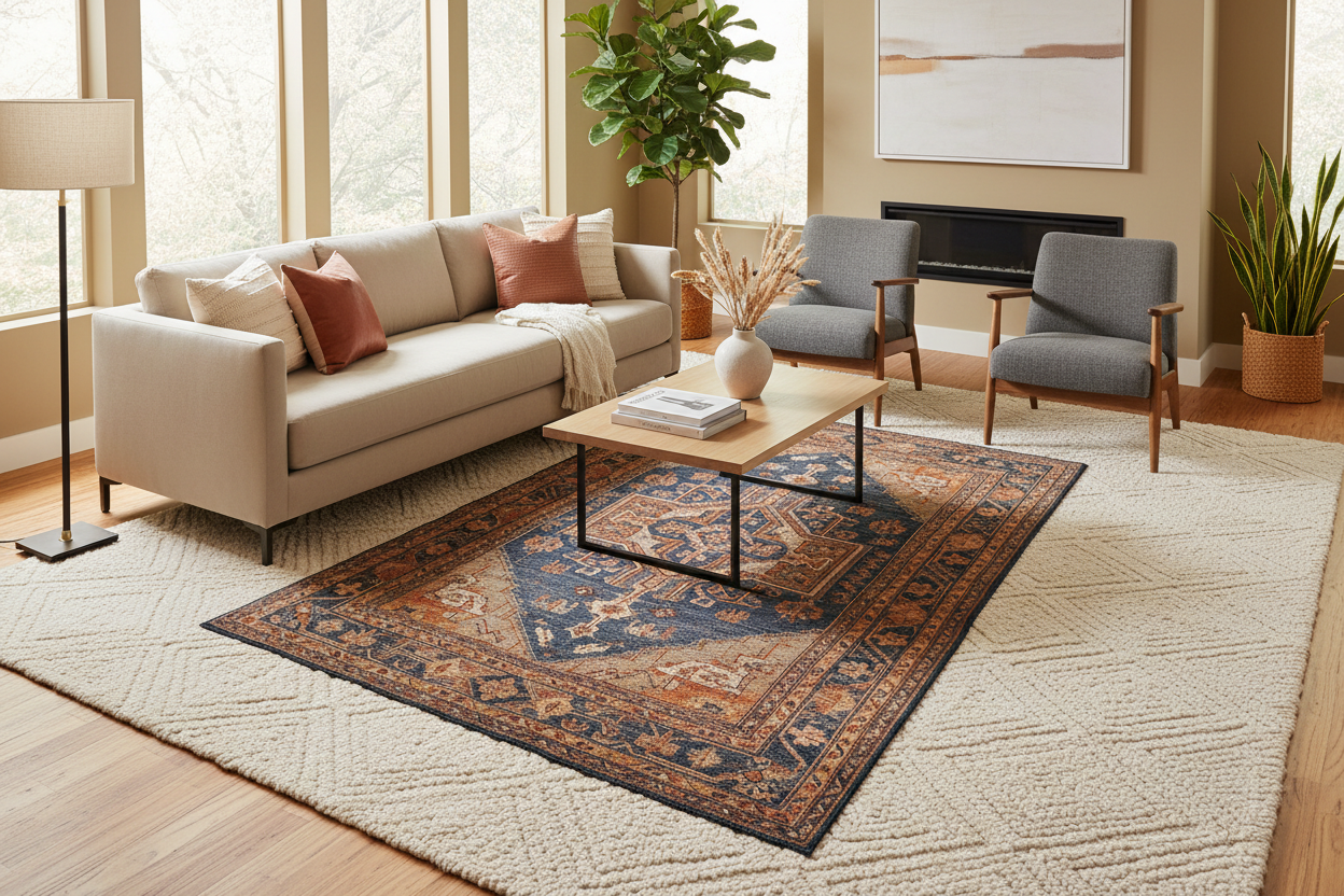 How to Layer Rugs Like an Interior Designer