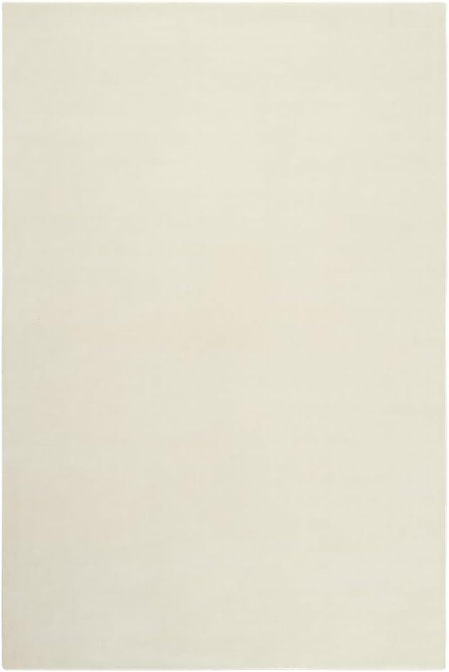 Hand-Tufted Wool Square Area Rug – Soft Premium Wool Carpet for Living Room, Bedroom & Home Décor – 4X4 ft| Dusty White – Durable, Non-Slip Backing, Handcrafted Rug