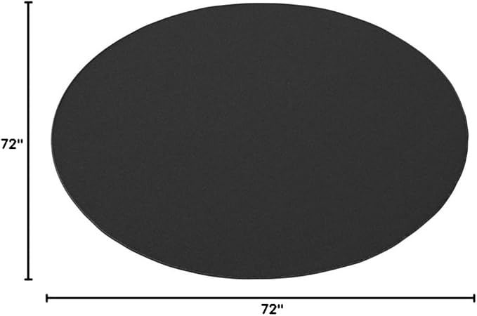 Nourison Home Nourison Essentials Black 6' x Round Area Rug - Easy Clean, Non Shedding, Bed Room, Living Room, Dining Room, Kitchen (6' x Round)