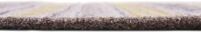 Alfa Rich 7x10 Yellow Gray White Washable Area Rugs for Living Room Bedroom Kitchen Cotton Decor Rug