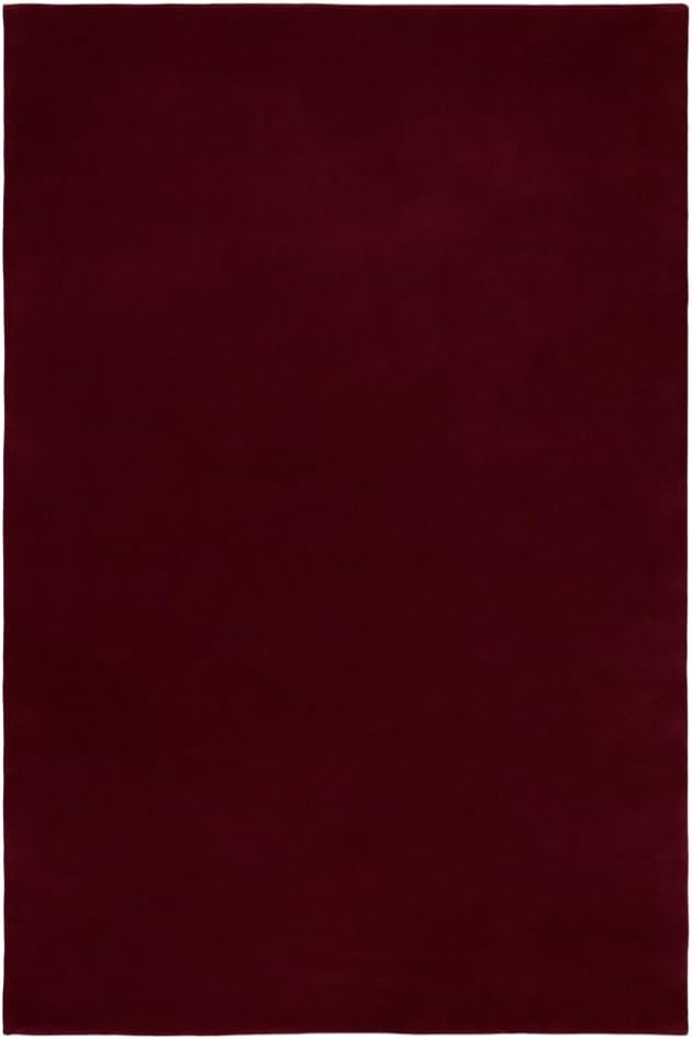 Hand-Tufted Wool Runner Area Rug – Soft Premium Wool Carpet for Living Room, Bedroom & Home Décor – 2.6X13 ft| Deep Wine – Durable, Non-Slip Backing, Handcrafted Rug