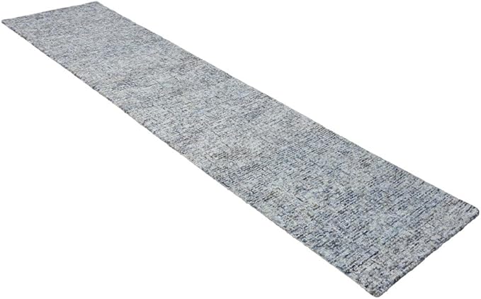 Hand Tufted Wool ECO-Friendly Area Rugs - 2'6''x11', Runner Shape, Light Green, Solid Plain Design, High Pile Thick Handmade Area Rugs for Living Room, Bed Room (KWC111)