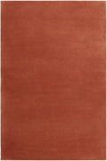 Hand-Tufted Wool Runner Area Rug – Soft Premium Wool Carpet for Living Room, Bedroom & Home Décor – 2.6X8 ft| Brick Red – Durable, Non-Slip Backing, Handcrafted Rug