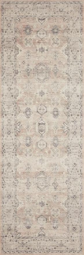 Loloi Hathaway Collection HTH-03 Java/Multi 5'-0" x 7'-6", .25" Thick Area Rug, Soft, Durable, Printed, Modern, Low Pile, Non-Shedding, Easy Clean, Living Room Rug