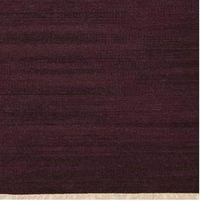 Rugsotic Carpets Hand Woven Flat Weave Kilim Wool ECO-Friendly Area Rugs - 6'x6', Square Shape, Plum Color, Solid Plain Design, Low Pile Handmade Area Rugs for Living Room, Bed Room (D00111)