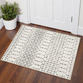 Lahome Moroccan Washable Runner Rug 2x6, Stain Resistant Non-Slip Kitchen Rug Runner, Ultra-Thin Geometric Print Distressed Floor Carpet for Hallways Entryway Laundry Bedroom