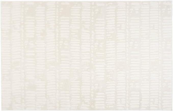 Revival Rugs Shell 6'7"x9' Washable Area Rug for Living Room Bedroom - 100% Recycled Oeko-TEX Certified, Medium Pile, Beige, Cream