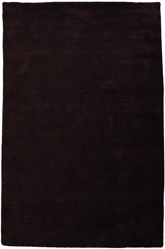 Rugsotic Carpets Hand Knotted Gabbeh Wool 8'x10' Area Rug Solid Brown L00111