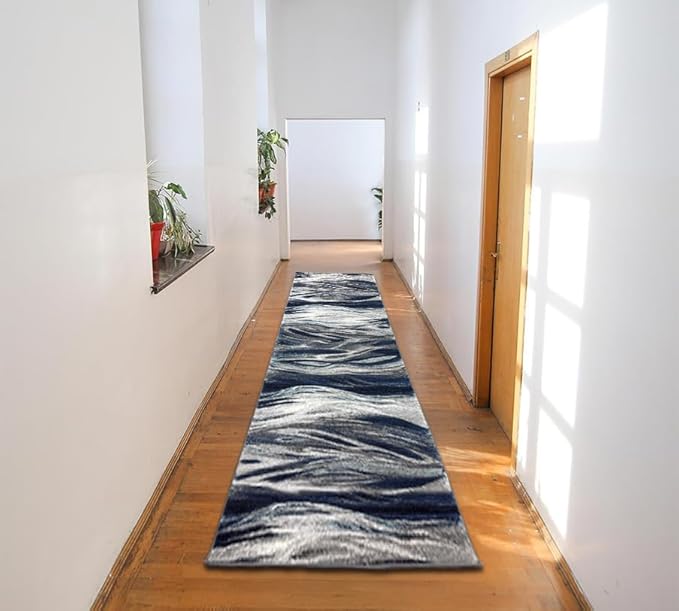 Keen Home Design Area Rugs - 2x16 Non-Shedding, Abstract Rugs for Kitchen, Living Room, Bedroom, Dining Room, Entryway - Size: 2'8" x 16', Multi