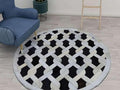 Geometric Lattice Area Rug – Modern Designer Pattern Carpet for Living Room, Bedroom & Office – Anti-Slip Soft Decorative Rug – Contemporary Floor Mat for Stylish Home Décor (Round-10x10)