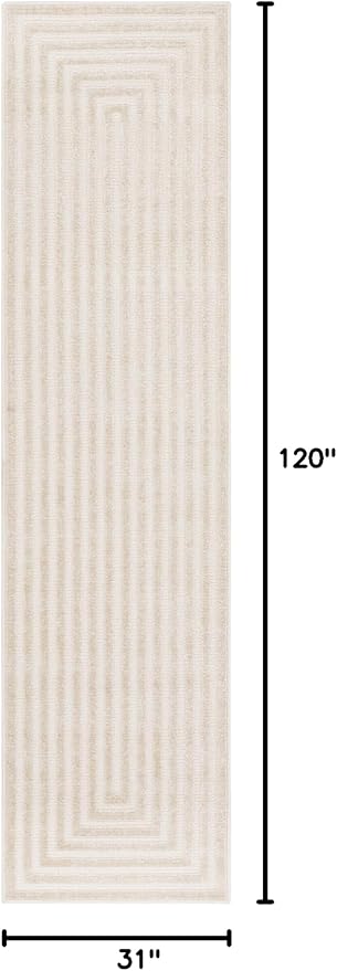 Unique Loom Sabrina Soto Sabrina Soto Outdoor Collection Area Rug - Prescott (2' 7" x 10' Runner Beige/Ivory)