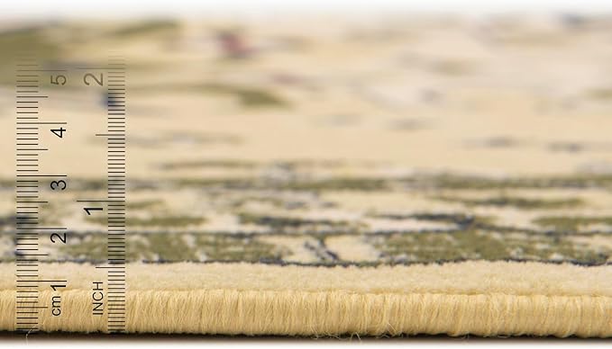 Unique Loom Taftan Collection Border Geometric Tribal Inspired Design Area Rug, 2 ft 2 in x 8 ft 2 in, Gold/Gray