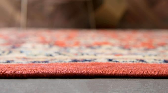 Unique Loom Sialk Hill Collection Area Rug - Washington (9' 10" x 13' 1" Rectangle Terracotta/Cream)