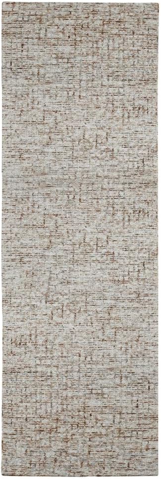 Hand Tufted Wool ECO-Friendly Area Rugs - 2'6''x11', Runner Shape, Light Brown, Solid Plain Design, High Pile Thick Handmade Area Rugs for Living Room, Bed Room (KWC111)