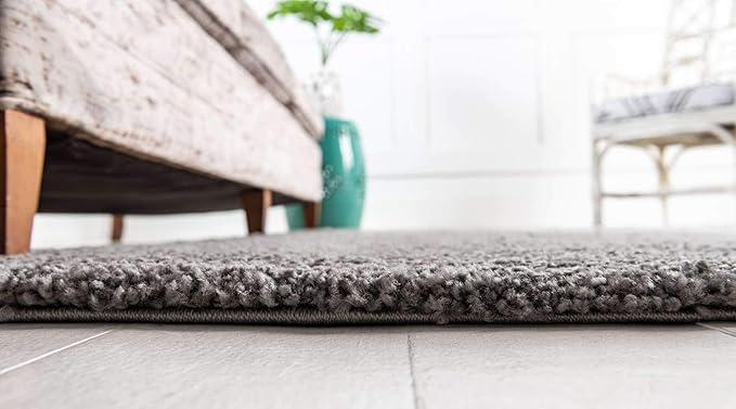 Unique Loom Solo Collection Area Rug - Calabasas (5' 3" x 7' 7" Rectangle, Gray)