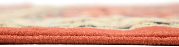 Unique Loom Sialk Hill Collection Area Rug - Washington (8' Square Terracotta/Cream)
