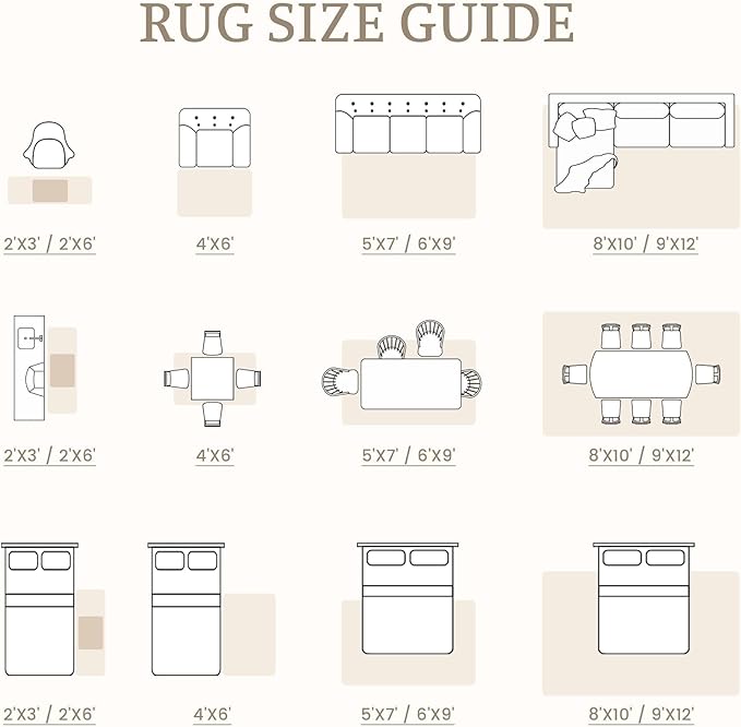 5x7 Area Rugs Living Room: Washable Boho Geometric Moroccan Rug Neutral Modern Farmhouse Indoor Soft Non Slip Ultra Thin Printed Pattern Carpet for Dining Room Bedroom Nursery Home (Beige, 5'x7')