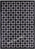 Modern Design Premium Cowhide Leather Carpet with Chevron Pattern, Area Rug (Black/Grey/White, 9x12)