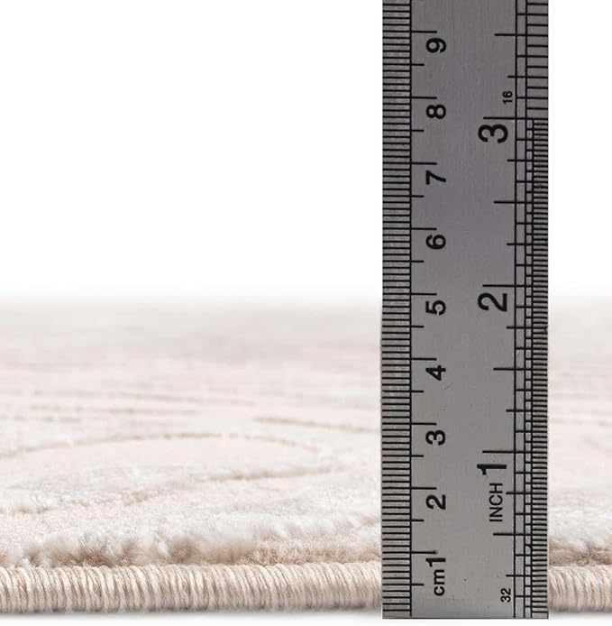 Unique Loom Finsbury Collection Area Rug - Meghan (5' 3" x 8' Rectangle, Ivory Beige)