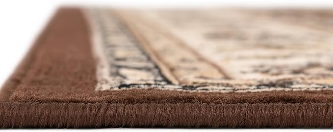 Unique Loom Sialk Hill Collection Area Rug - Washington (6' 1" x 9' Rectangle Brown/Black)