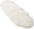 Real Sheepskin Rug 2x6 ft | Sheepskin Rugs for Living Room and Sofa | Bedside Rugs for Bedrooms | Large Fluffy Rug is Breathable & Heat-regulating in Color White
