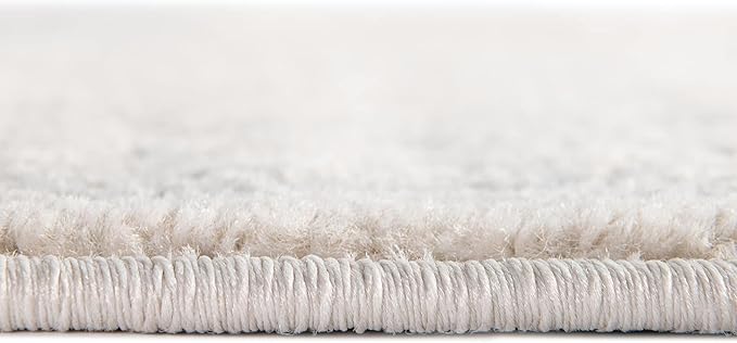 Unique Loom Isabella Collection Area Rug - Rossellini (5' Square, White/ Black)