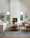 Loloi Amber Lewis Billie Collection BIL-05 Denim/Blush 7'-6" x 9'-6", 0.19" Thick Area Rug