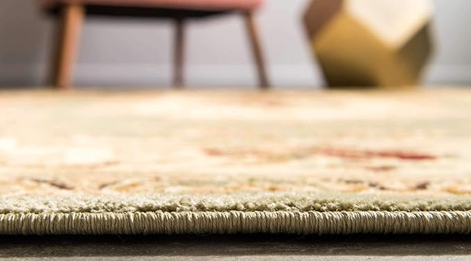 Unique Loom Versailles Collection Traditional Classic Floral Motif Area Rug (2' 2 x 6' 0 Runner, Green/ Ivory)