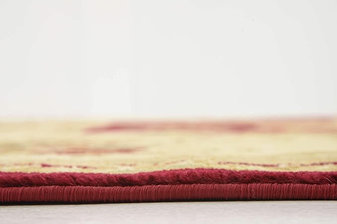 Unique Loom Versailles Collection Traditional Classic Floral Motif Area Rug (8' 0 x 10' 0 Rectangular, Burgundy/ Ivory)