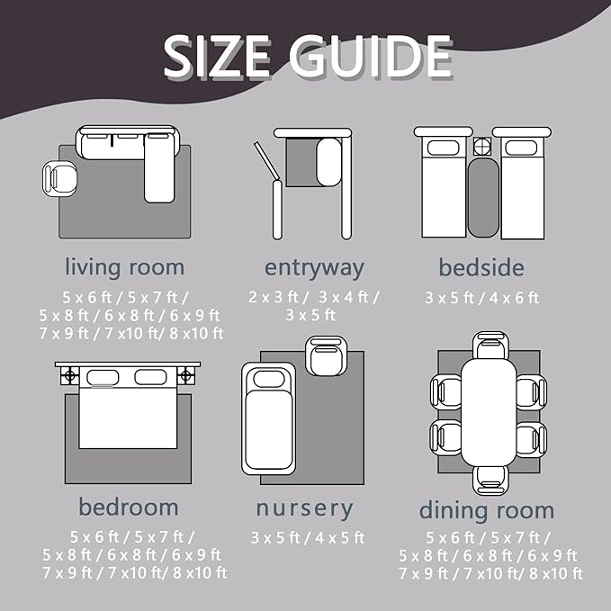 Chevron Pattern Rug, Farmhouse Stripes, 7x10, Washable Non Slip Soft Indoor Carpet