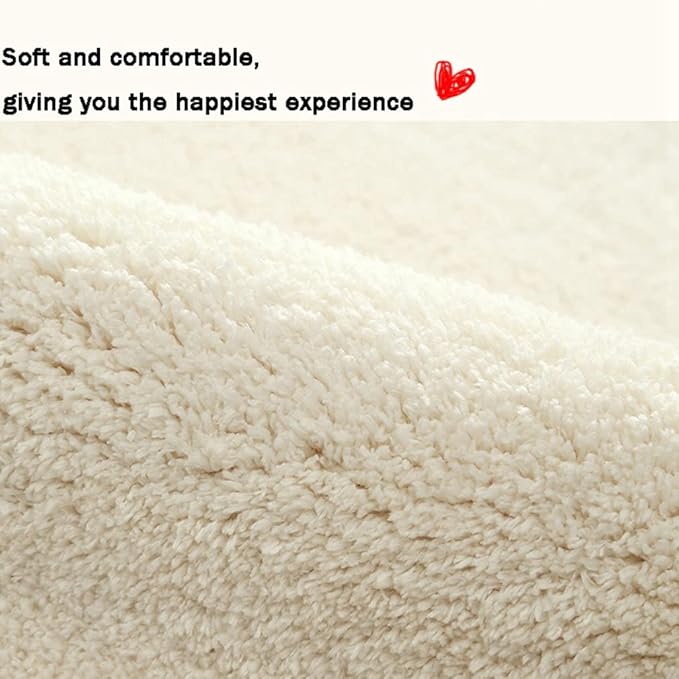 Soft Cashmere Area Rug Luxury Bedside Carpet Bedroom Living Room Mats Solid Color Children's Room Rugs Runner Carpets Indoor Mats Home Décor White Gray Red 4' X 5'