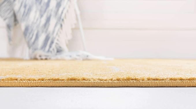 Unique Loom Trellis Frieze Collection Area Rug - Geometric (7' 10" Octagon, Yellow/ Ivory)