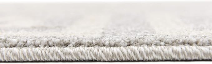 Unique Loom Athens Collection Classic Geometric Modern Border Design Area Rug (2' 7 x 10' 0 Runner, Gray/ Beige)