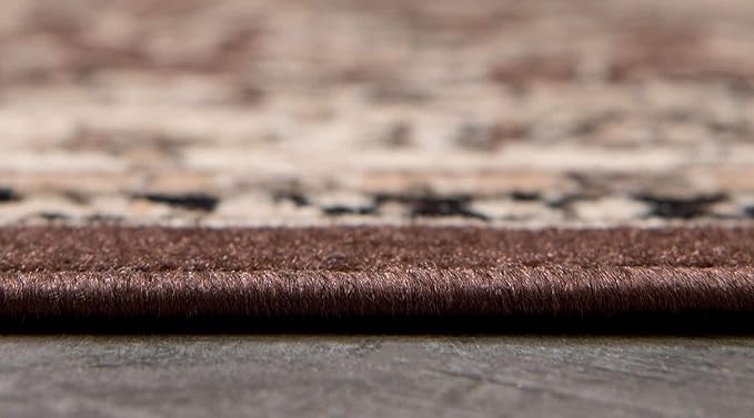 Unique Loom Sialk Hill Collection Area Rug - Washington (4' 1" x 6' 1" Rectangle Brown/Black)