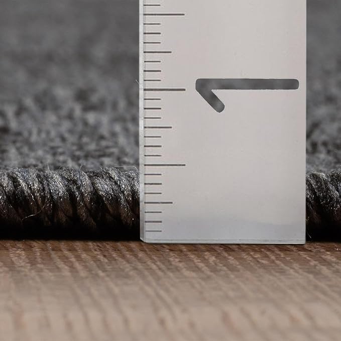 LUXE WEAVERS Modern Farmhouse Smoke 5x7 Washable Area Rug, Anti-Slip Diamond Pattern Carpet