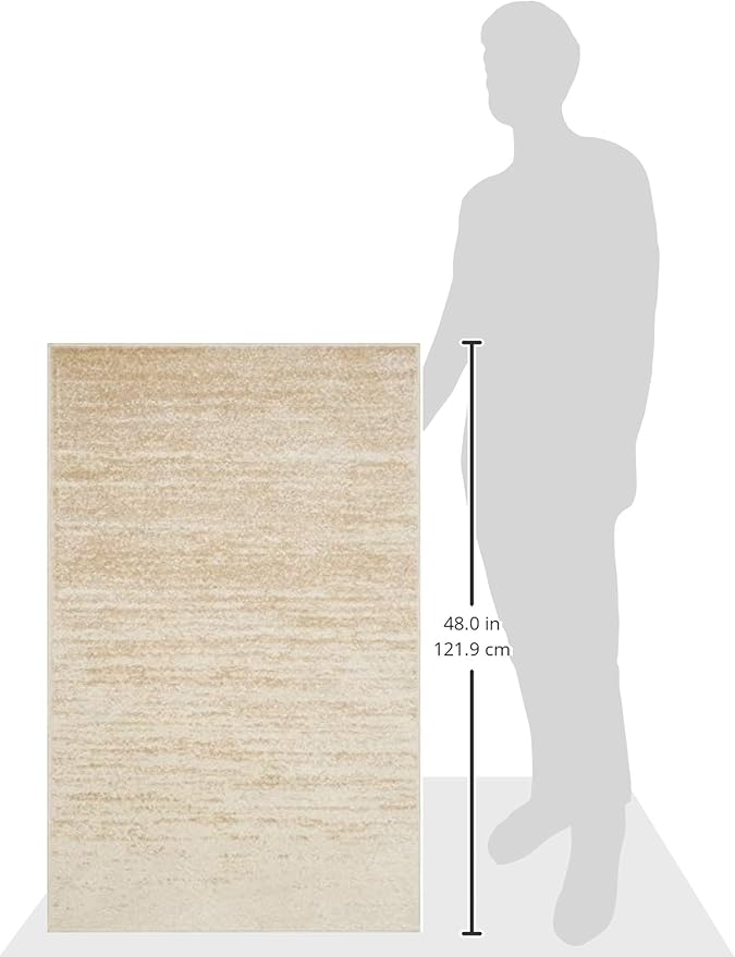 SAFAVIEH Adirondack Collection Accent Rug - 2'6" x 4', Champagne & Cream, Modern Ombre Design, Non Shedding & Easy to Clean, Ideal for Front Door, Kitchen, Entryway, Accent Space (ADR113W)