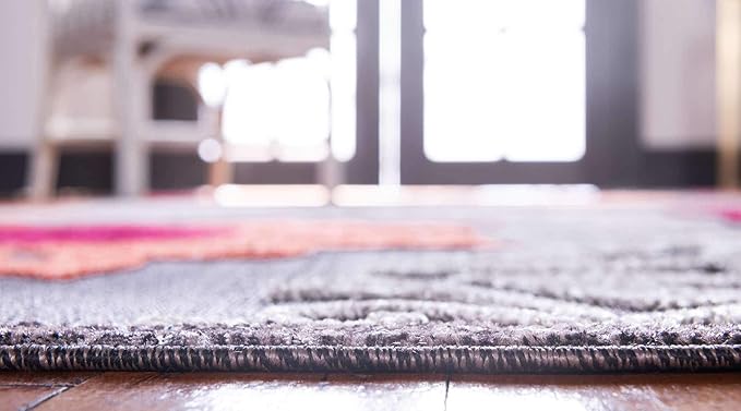 Unique Loom Outdoor Modern Collection Area Rug - Chicago (8' x 10' Rectangle, Brown/ Orange)
