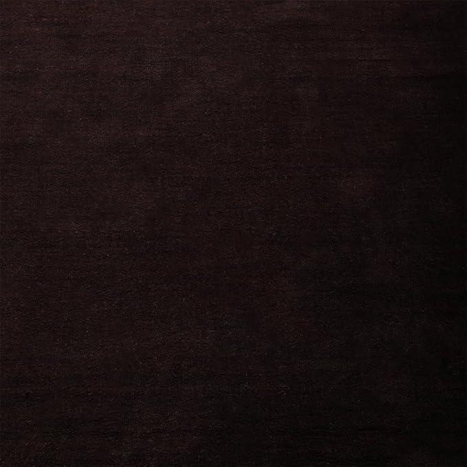 Rugsotic Carpets Hand Knotted Gabbeh Wool 5'x8' Area Rug Solid Brown L00111