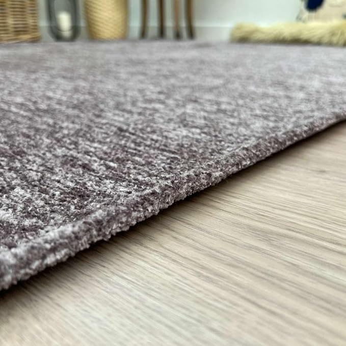 Alfa Rich 5x8 Dark Gray Washable Area Rugs for Living Room Bedroom Kitchen Cotton Decor Solid Rug