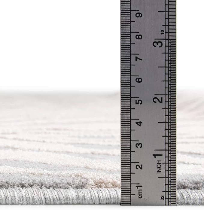 Unique Loom Finsbury Collection Area Rug - Meghan (7' 10" x 10' Rectangle, Gray and Ivory)