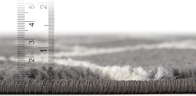 Rugs.com Lattice Frieze Collection Rug – 9' x 12' Dark Gray Medium Rug Perfect for Living Rooms, Large Dining Rooms, Open Floorplans