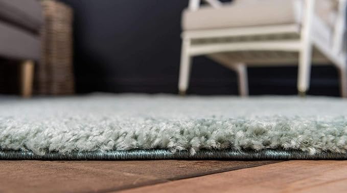 Unique Loom Solo Collection Area Rug - Calabasas (10' x 13' Rectangle, Light Blue)
