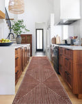 GLN Rugs Contemporary Collection - Machine Washable Area Rug, Contemporary Washable, Non Slip, Low Pile Chenille Rug, Living Room, Bedroom, Kitchen Rug (2'6" x 10' Beige Orange)