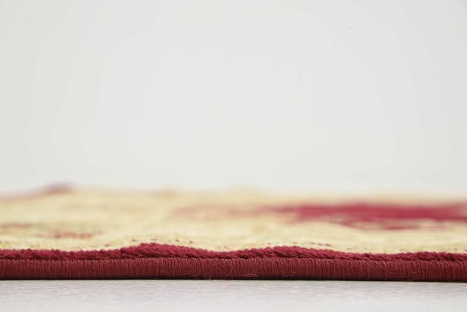 Unique Loom Versailles Collection Traditional Classic Floral Motif Area Rug (4' 0 x 6' 0 Rectangular, Burgundy/ Ivory)
