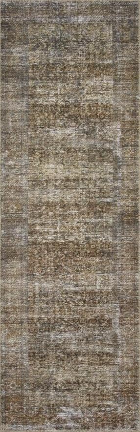 Loloi Amber Lewis Billie Collection, Tobacco & Rust 2'-6" x 9'-6" Area Rug – Antique & Distressed Accent Rugs for Living Room, Bedroom, Entryway & Hallway, No Shed High Traffic Area Home Decor Rug