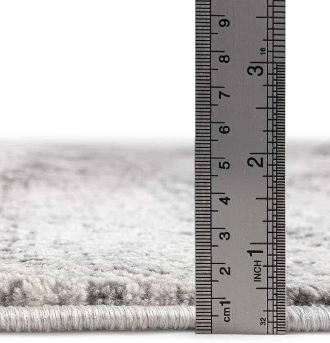 Unique Loom Finsbury Collection Area Rug - Sarah (3' 3" x 5' 3" Rectangle, Gray/ Ivory)