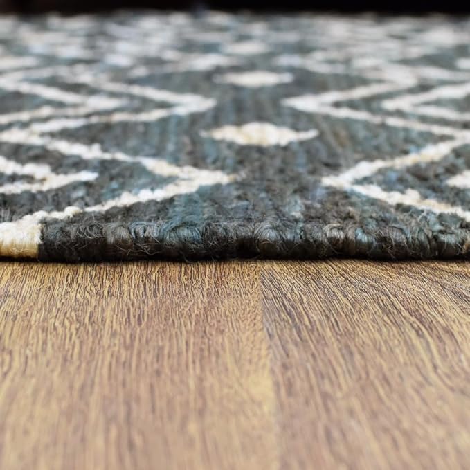 Rugsotic Carpets Hand Woven Flat Weave Kilim Wool ECO-Friendly Area Rugs - 10'x13', Rectangle Shape, Gold Color, Solid Plain Design, Low Pile Handmade Rugs for Living Room, Bed Room (D00111)