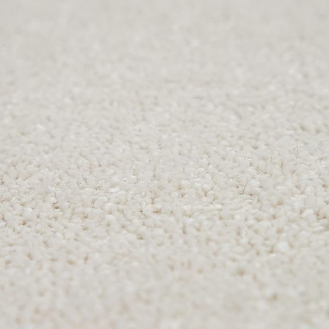 Paco Home Solid Area Rug in Cream Modern Plain Design, Size: 4'7" x 6'7"