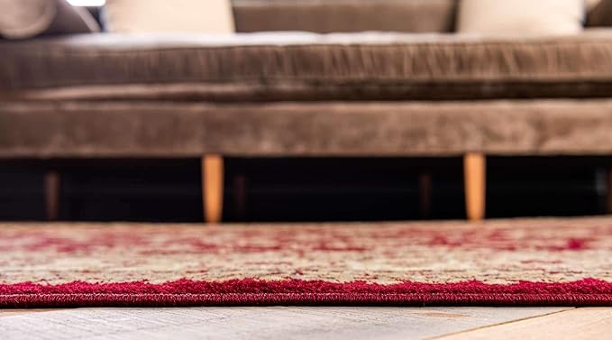 Unique Loom Voyage Collection Traditional Oriental Classic Intricate Design Area Rug (7' 0 x 10' 0 Rectangular, Red/Gold)