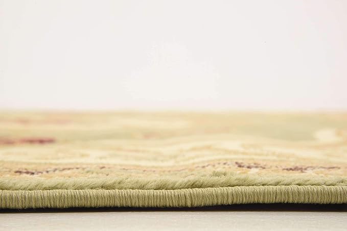Unique Loom Versailles Collection Traditional Classic Floral Motif Area Rug (6' 0 x 6' 0 Square, Green/ Ivory)